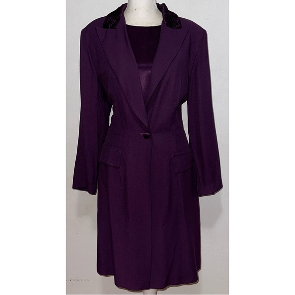 Vintage Dresses & Skirts - Vintage Purple Dress & Jacket Set
